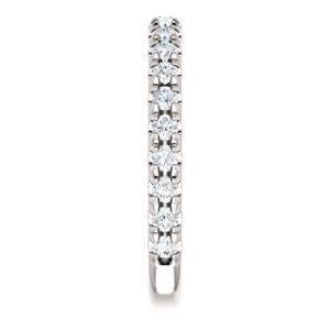 Semi Eternity Wedding Band with 2.0 TCW Round Cut Moissanite