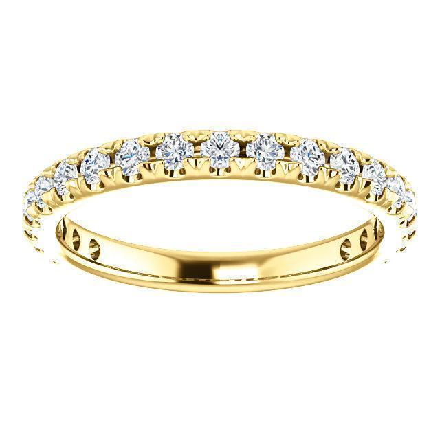 Semi Eternity Wedding Band with 2.0 TCW Round Cut Moissanite