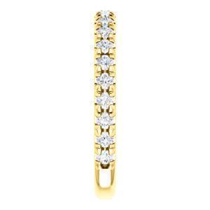 Semi Eternity Wedding Band with 2.0 TCW Round Cut Moissanite