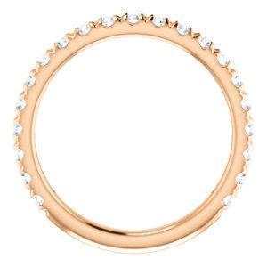 Semi Eternity Wedding Band with 2.0 TCW Round Cut Moissanite