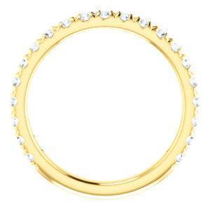 Semi Eternity Wedding Band with 2.0 TCW Round Cut Moissanite