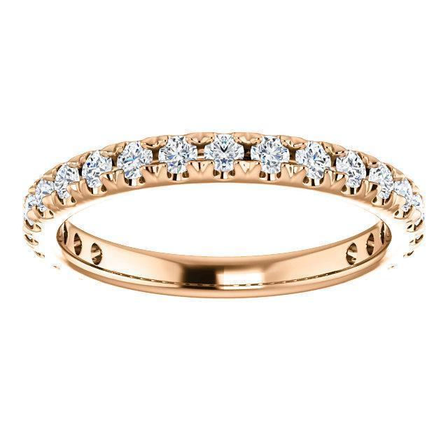 Semi Eternity Wedding Band with 2.0 TCW Round Cut Moissanite
