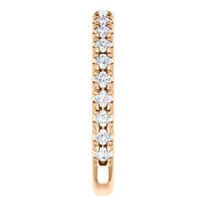 Semi Eternity Wedding Band with 2.0 TCW Round Cut Moissanite