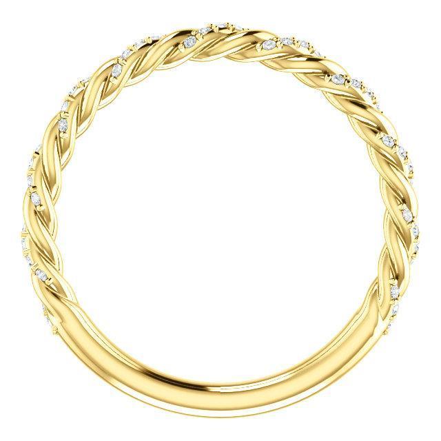 Twisted Wedding Band with 0.30 TCW Round Cut Moissanite