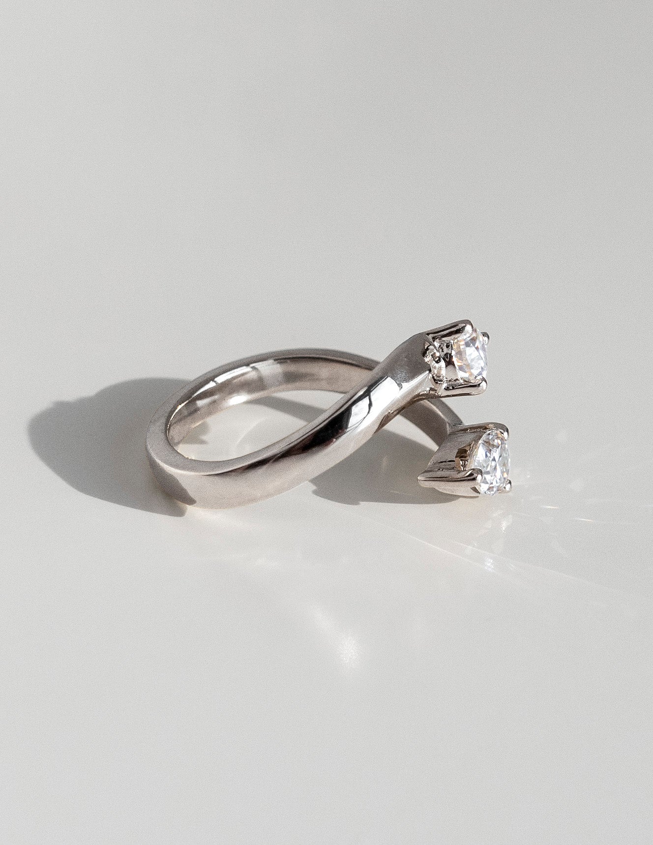 0.80 TCW Pear Lab Grown  Diamond Open Wedding Wedding Band