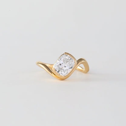 1.47 -3.50 CT Cushion Cut Lab Grown Diamond Unique Engagement ring
