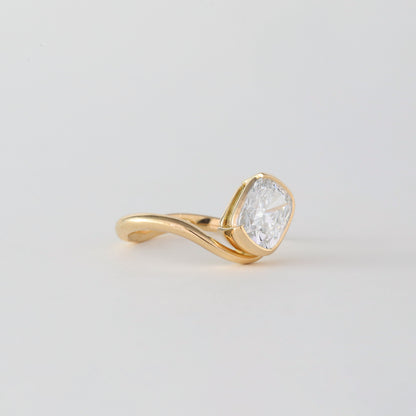 1.47 -3.50 CT Cushion Cut Lab Grown Diamond Unique Engagement ring