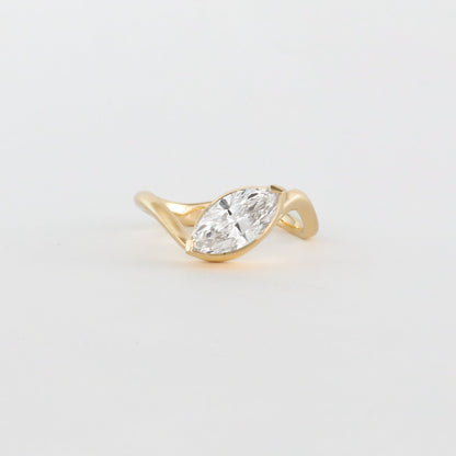1.14 -3.50 CT Marquise Lab Grown Diamond Unique Engagement ring