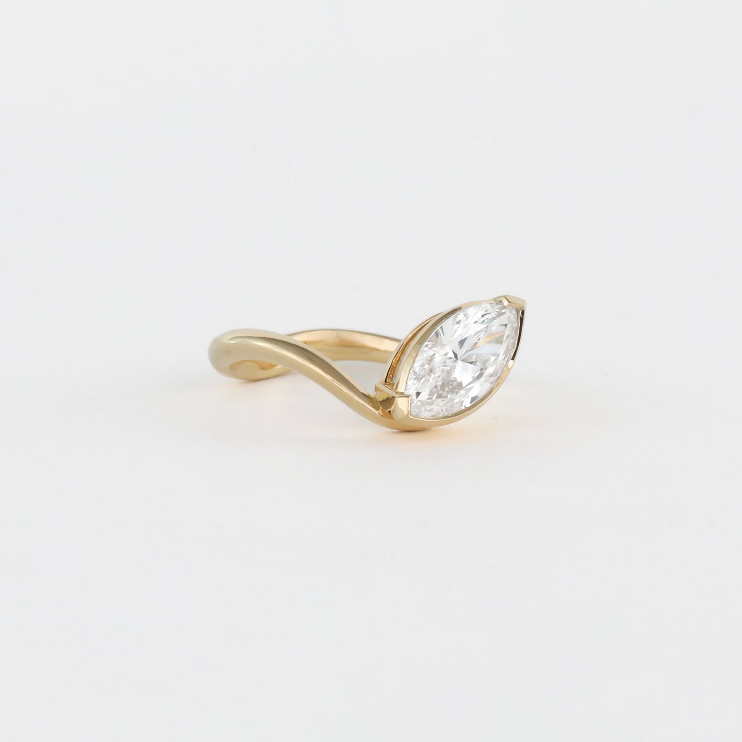 1.14 -3.50 CT Marquise Lab Grown Diamond Unique Engagement ring