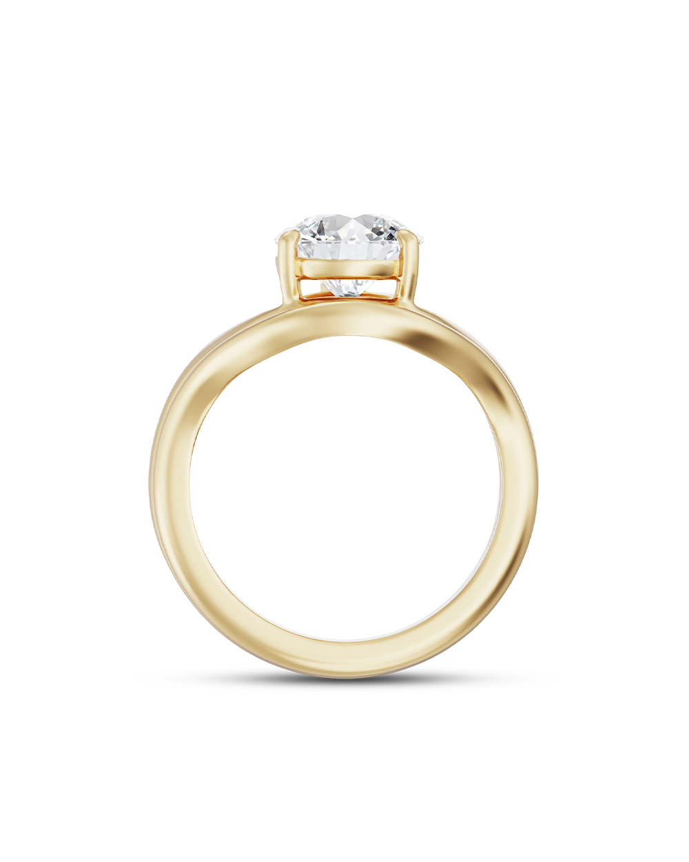 Ariane- Pear Double Band Curved Style Lab Grown Diamond Engagement Ring