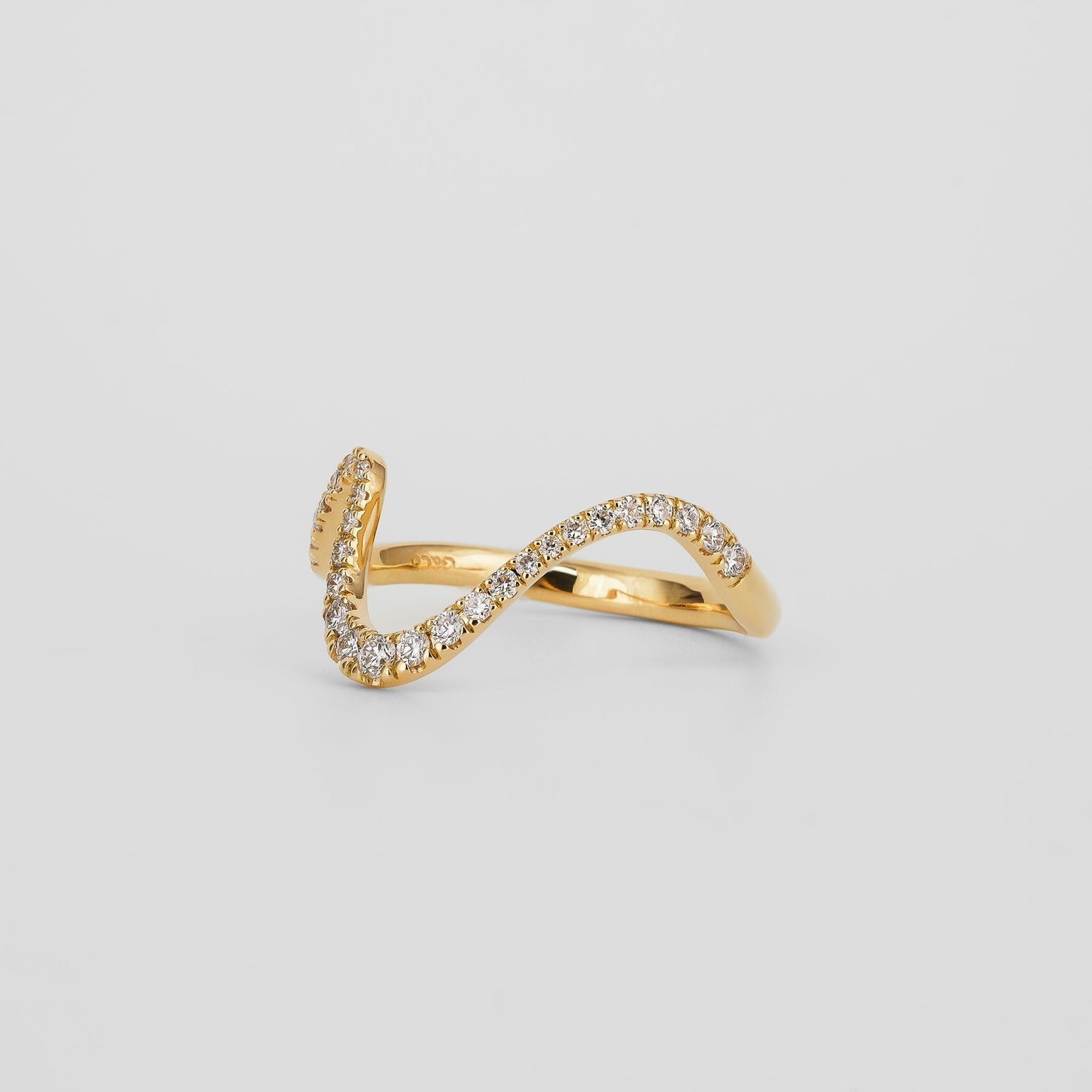 0.40 TCW Round Lab Grown Diamond Curved Wedding Band