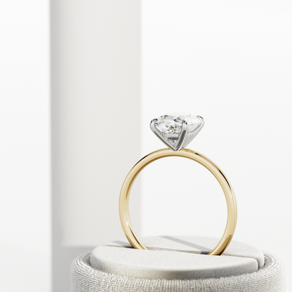 1.0-3.0 CT Oval cut Lab Grown Diamond Solitaire Engagement Ring
