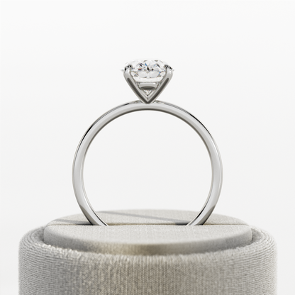 1.0-3.0 CT Oval cut Lab Grown Diamond Solitaire Engagement Ring