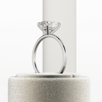 1.0-3.0 CT Oval cut Lab Grown Diamond Solitaire Engagement Ring