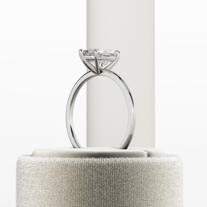 1.0-3.0 CT Pear Cut Lab Grown Diamond solitaire Engagement Ring
