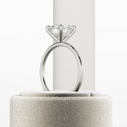 1.0-3.0 CT Cushion Lab Grown Diamond Solitaire Setting Engagement Ring