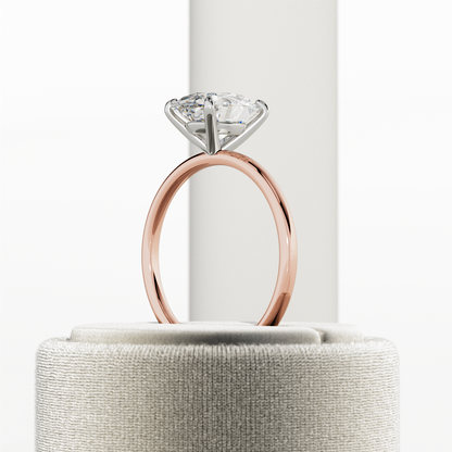 1.0-3.0 CT Oval cut Lab Grown Diamond Solitaire Engagement Ring