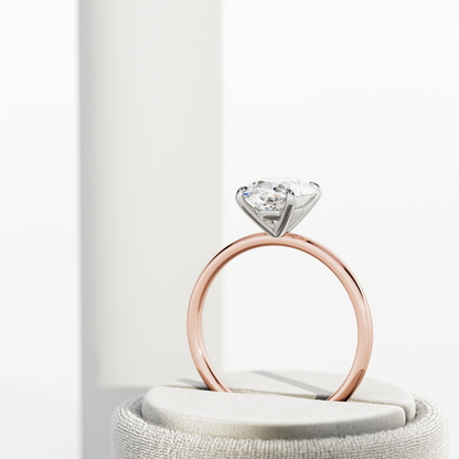 1.0-3.0 CT Oval cut Lab Grown Diamond Solitaire Engagement Ring