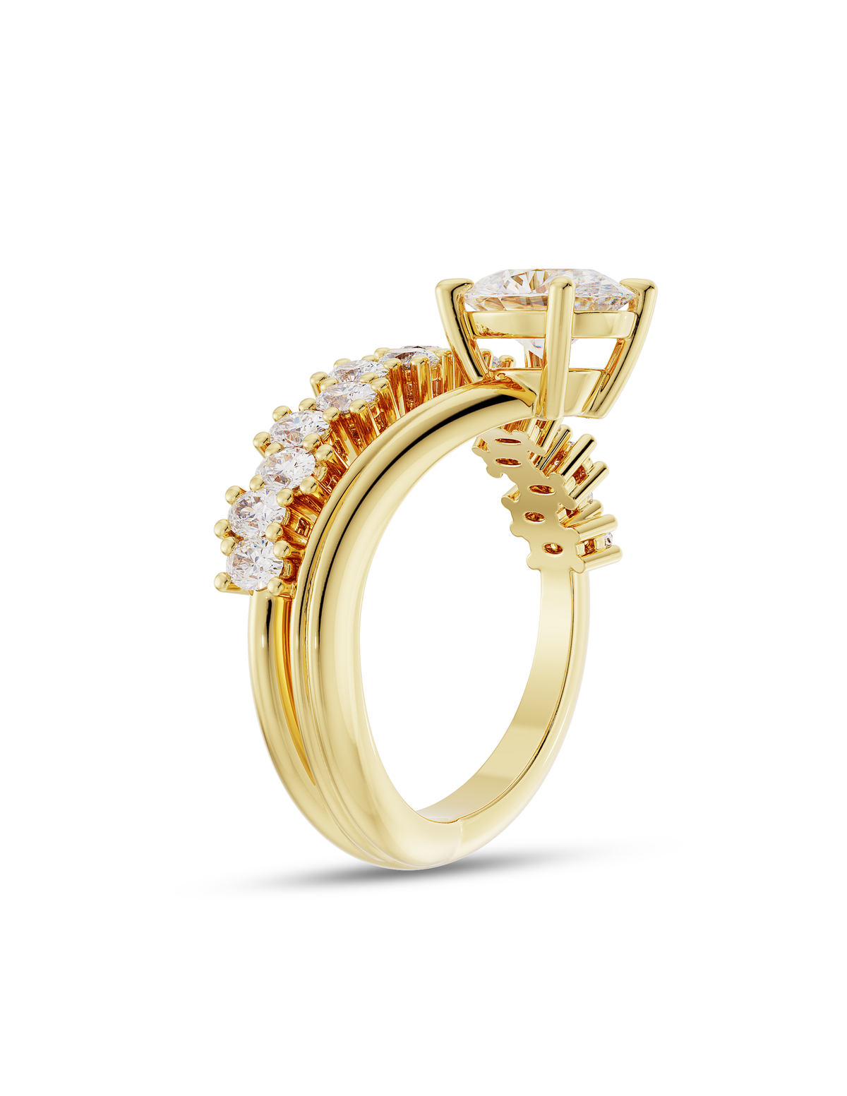 Leonie- Oval Wrap Style Lab Grown Diamond Engagement Ring