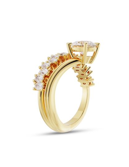 Leonie- Oval Wrap Style Lab Grown Diamond Engagement Ring