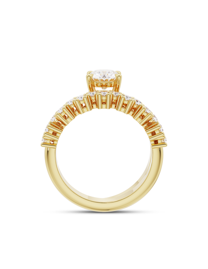 Leonie- Oval Wrap Style Lab Grown Diamond Engagement Ring