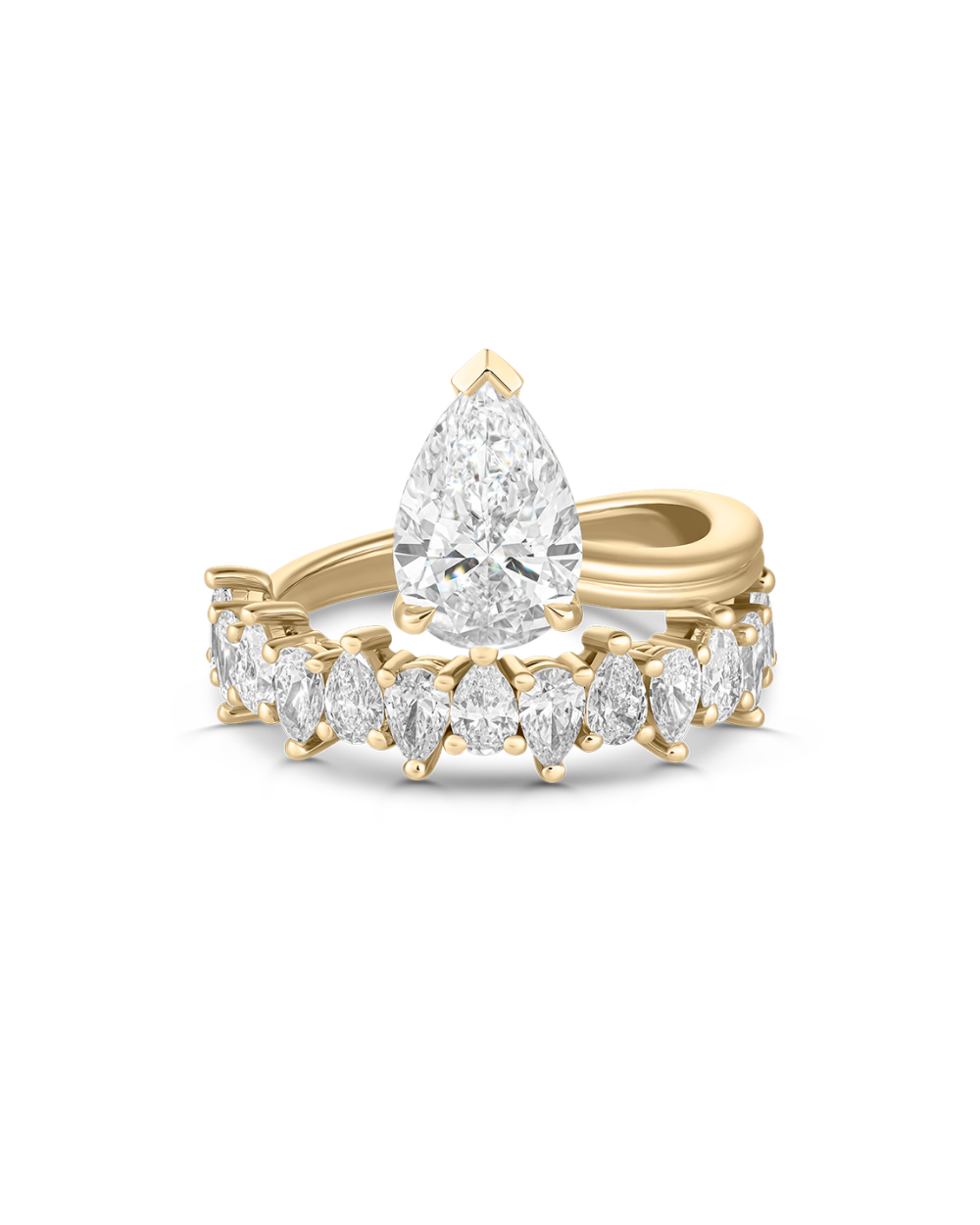 Odette- Pear Wrap Style Lab Grown Diamond Engagement Ring