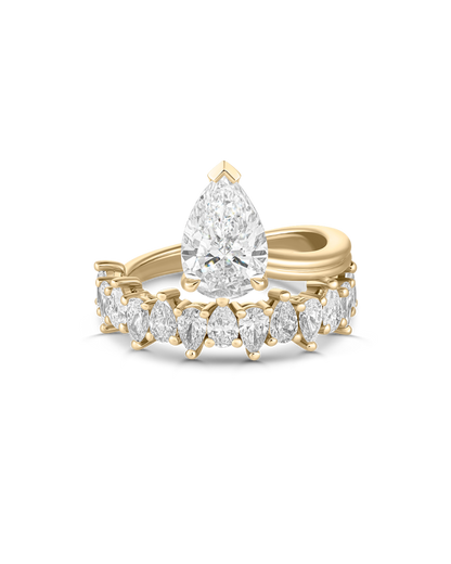 Odette- Pear Wrap Style Lab Grown Diamond Engagement Ring