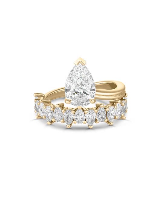 Odette- Pear Wrap Style Lab Grown Diamond Engagement Ring