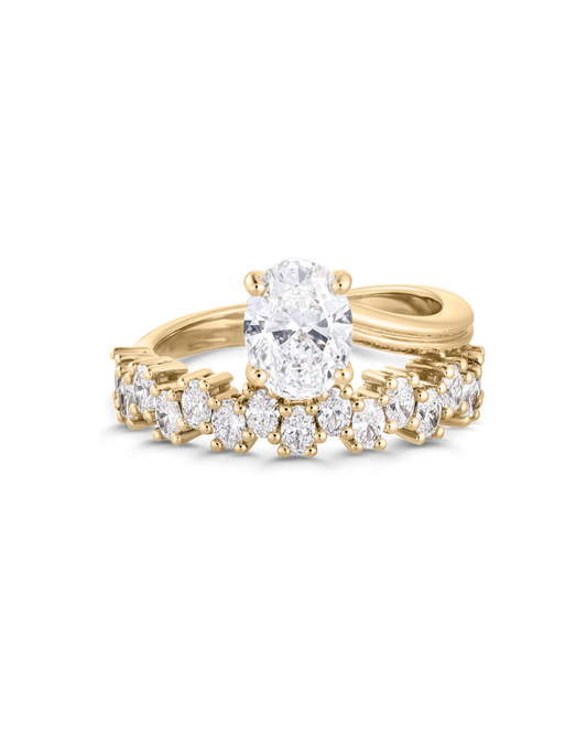 Leonie- Oval Wrap Style Lab Grown Diamond Engagement Ring