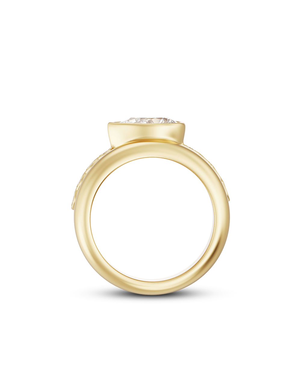 Nadine- Pear Attach Double Band Style Lab Grown Diamond Engagement Ring