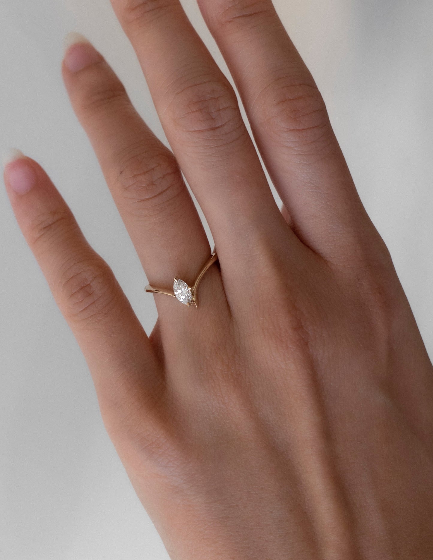 0.50 -1.50 CT Marquise Shape Lab Grown Diamond Solitaire Engagement Ring