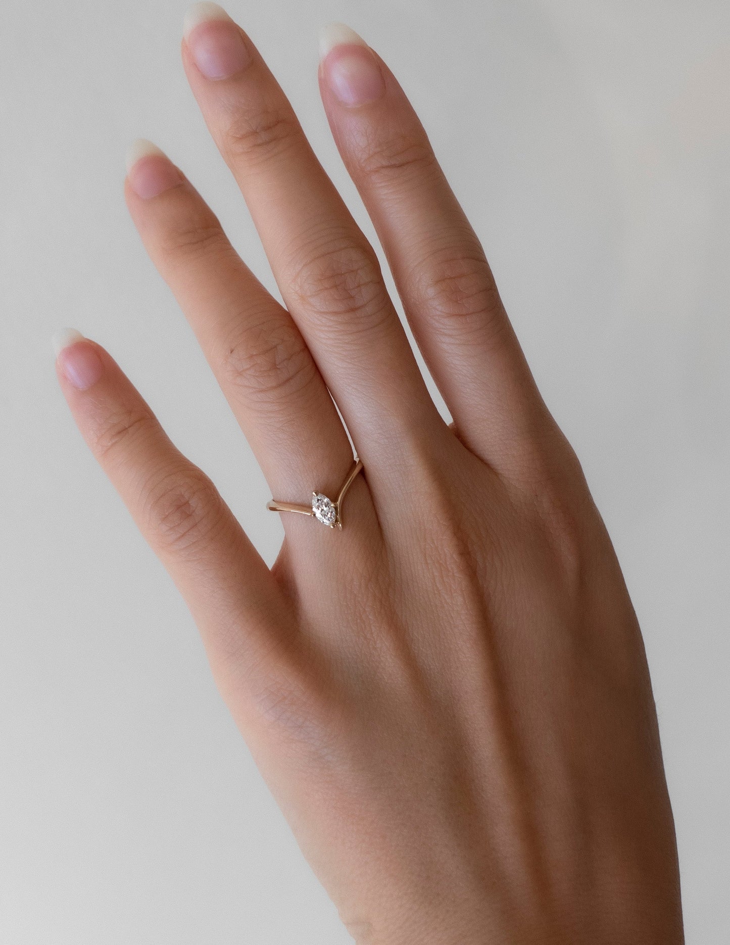 0.50 -1.50 CT Marquise Shape Lab Grown Diamond Solitaire Engagement Ring