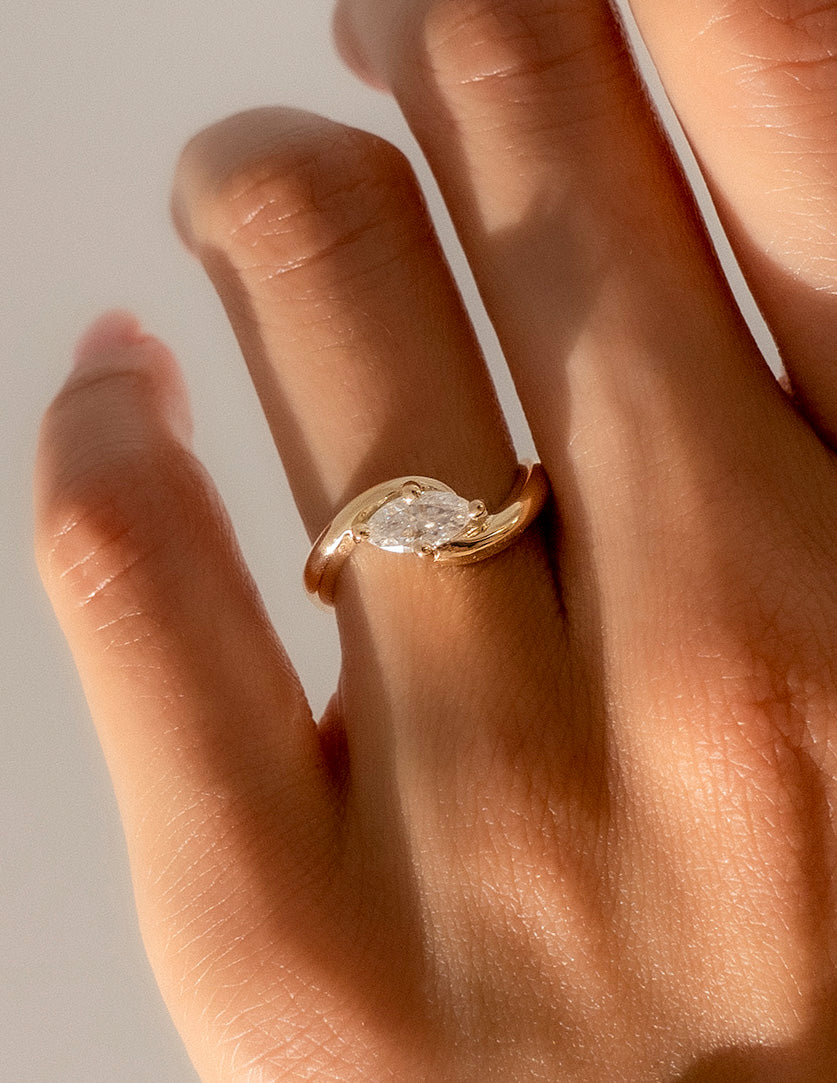 0.50 -1.50 CT Marquise Cut Lab Grown Diamond Solitaire Engagement Ring