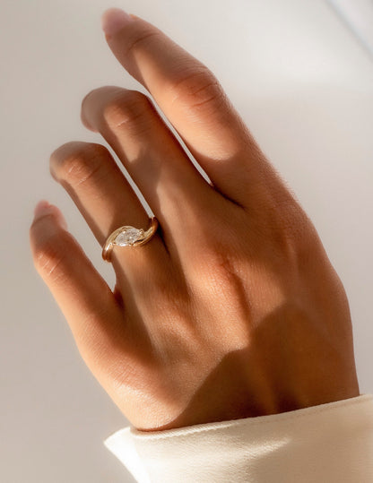 0.50 -3.0 CT Marquise Cut Lab Grown Diamond Solitaire Engagement Ring