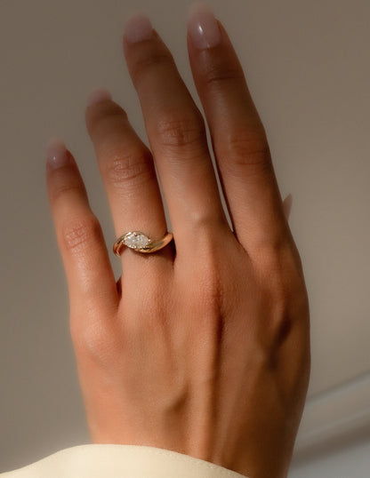 0.50 -1.50 CT Marquise Cut Lab Grown Diamond Solitaire Engagement Ring