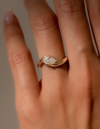 0.50 -1.50 CT Marquise Cut Lab Grown Diamond Solitaire Engagement Ring