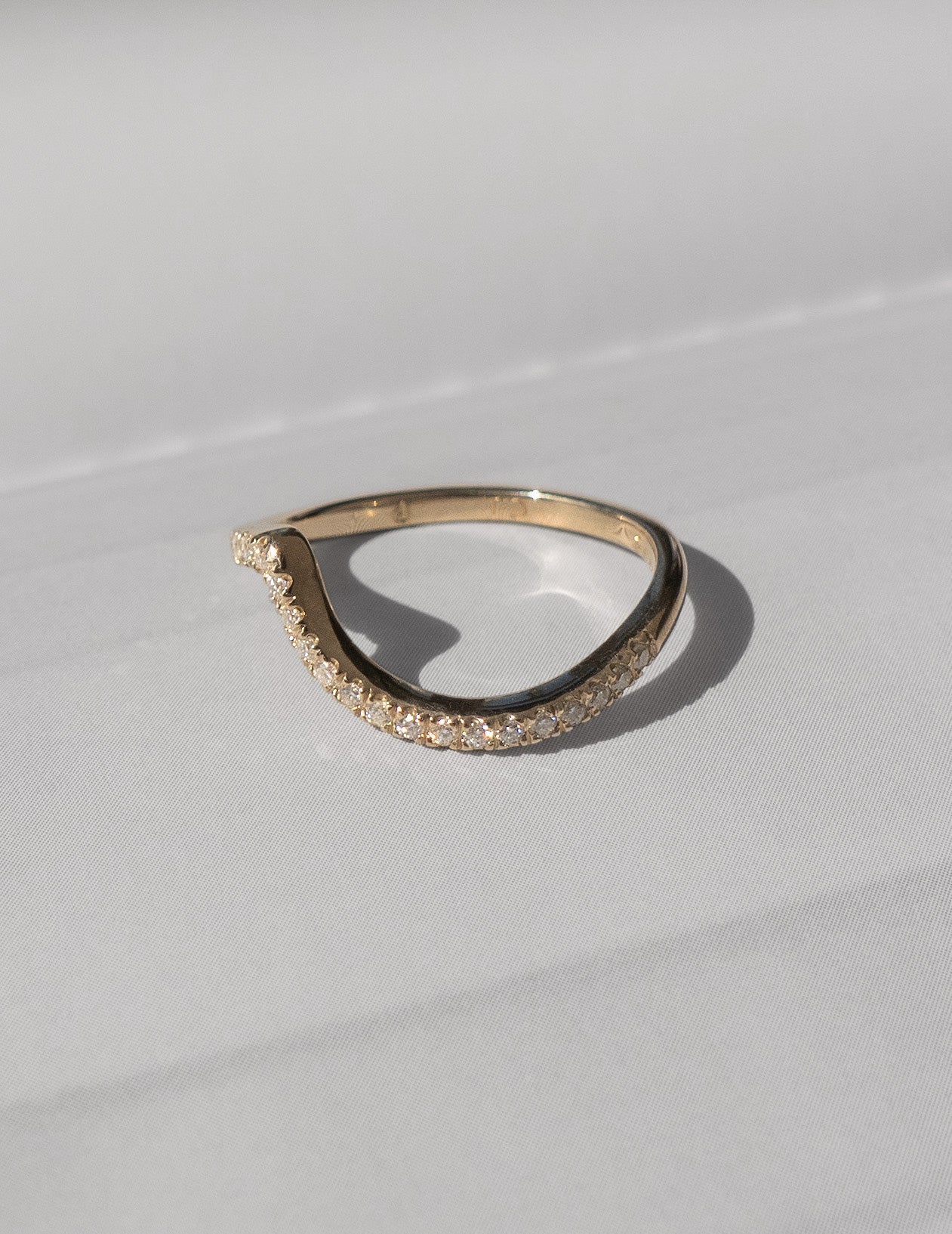 0.30 TCW Round Lab Grown Diamond Wave Eternity Wedding Band