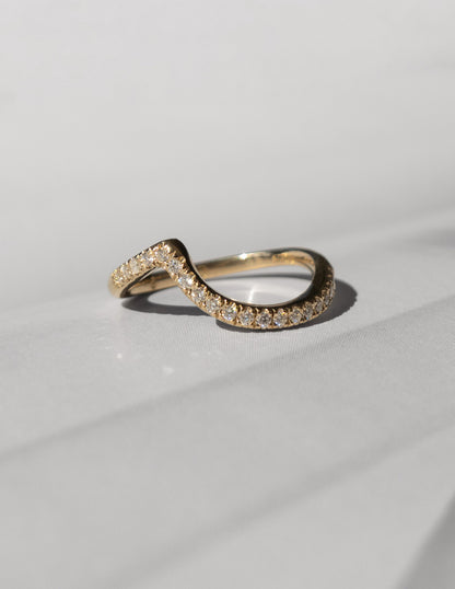 0.30 TCW Round Lab Grown Diamond Wave Eternity Wedding Band
