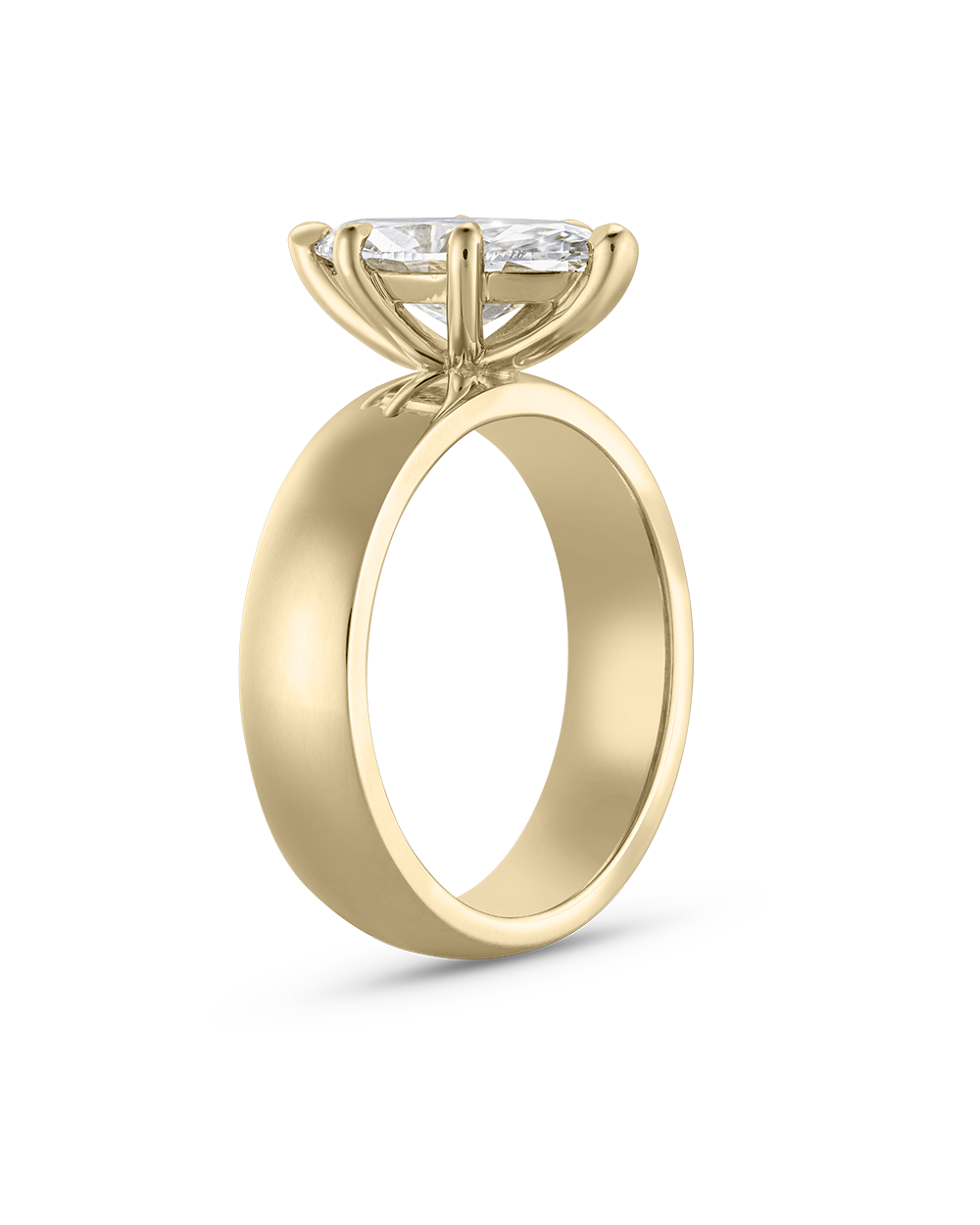 Simone- Marquise Solitaire Signet Style Lab Grown Diamond Engagement Ring