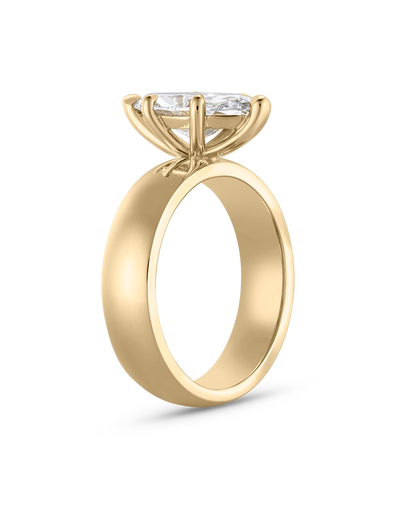 Simone- Marquise Solitaire Signet Style Lab Grown Diamond Engagement Ring