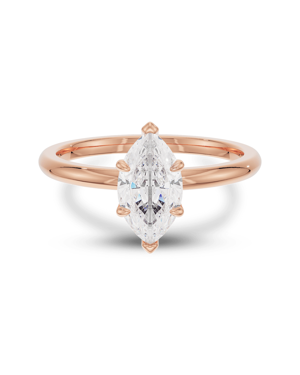 Madeleine- Marquise Solitaire Style Lab Grown Diamond Engagement Ring