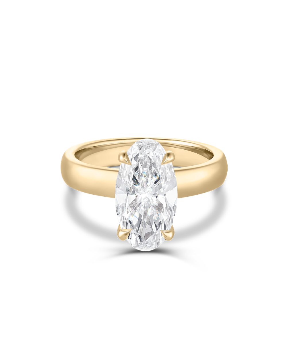Margot- Oval Solitaire Signet Style Lab Grown Diamond Engagement Ring