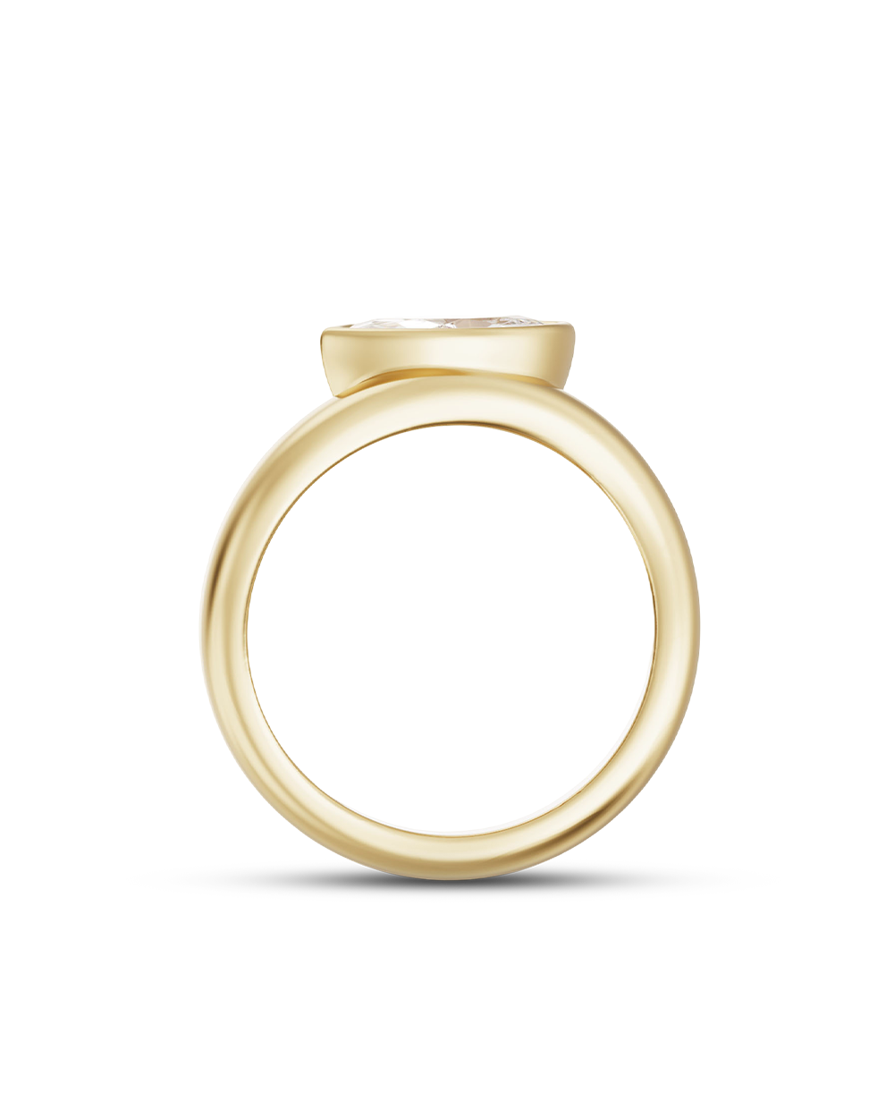 Blanche- Marquise Bezel Curved Style Lab Grown Diamond Engagement Ring