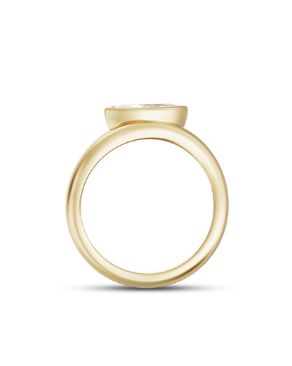 Blanche- Marquise Bezel Curved Style Lab Grown Diamond Engagement Ring