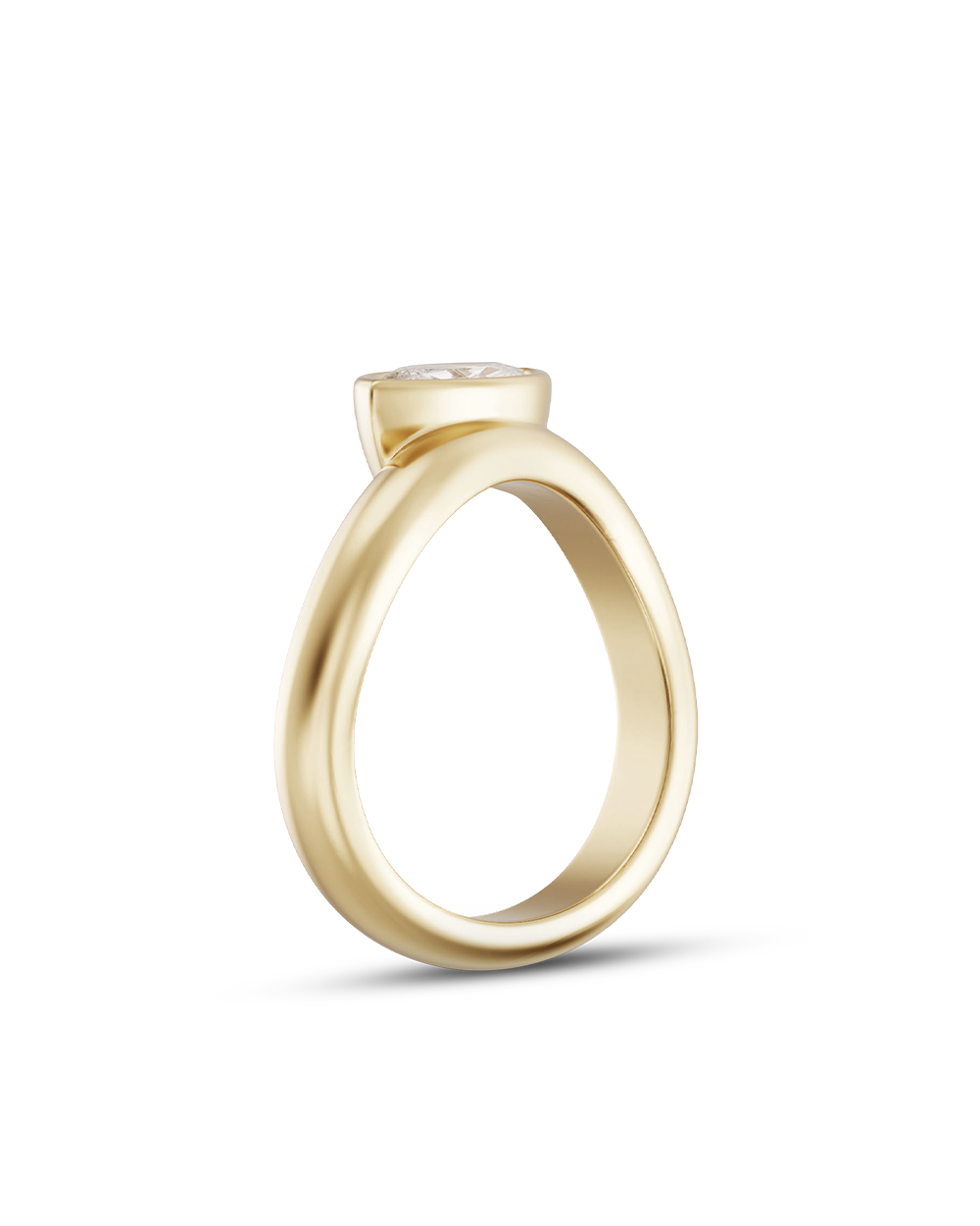 Blanche- Marquise Bezel Curved Style Lab Grown Diamond Engagement Ring