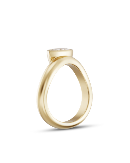 Blanche- Marquise Bezel Curved Style Lab Grown Diamond Engagement Ring
