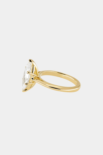 Solitaire Ring with 0.80 CT Marquise Cut Moissanite