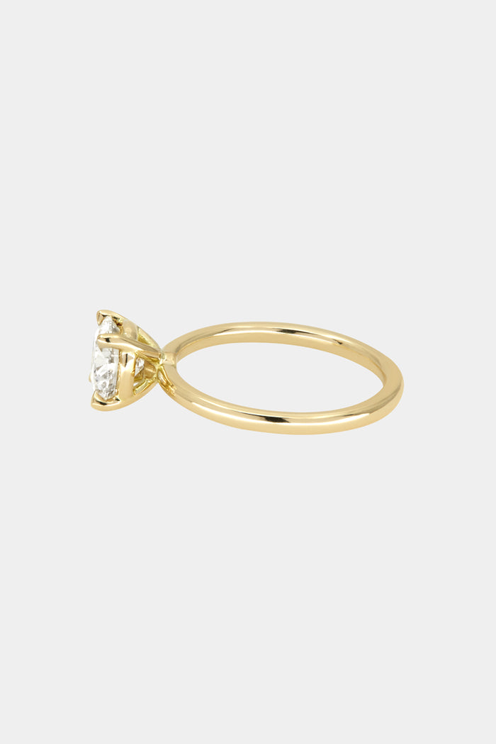 Solitaire Ring with 0.90 CT Round Cut Moissanite