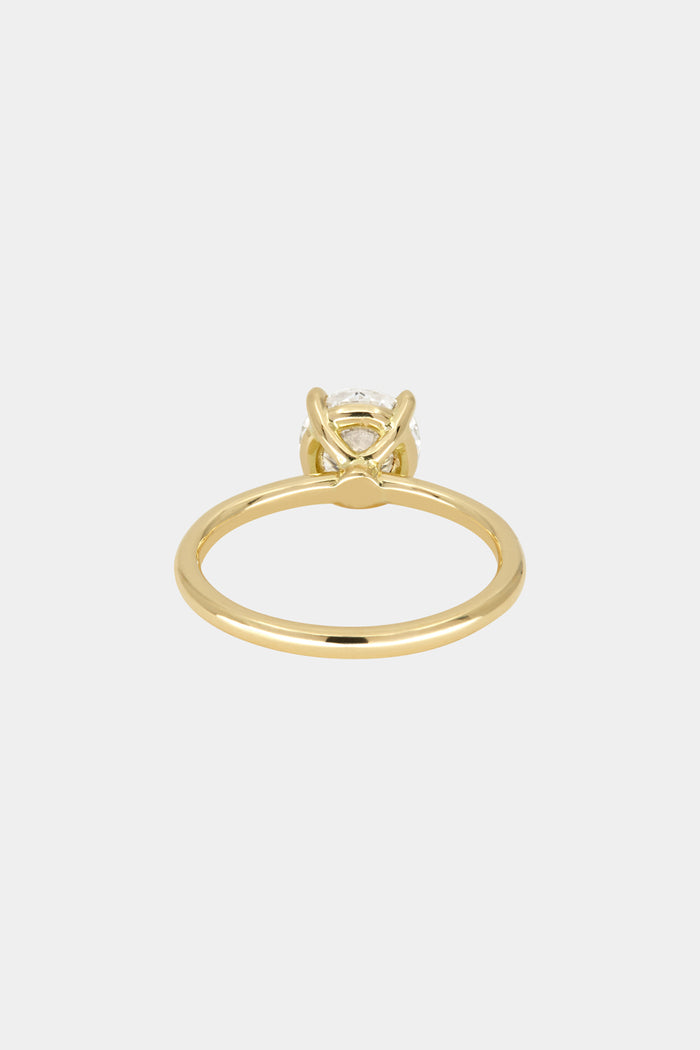 Solitaire Ring with 0.90 CT Round Cut Moissanite