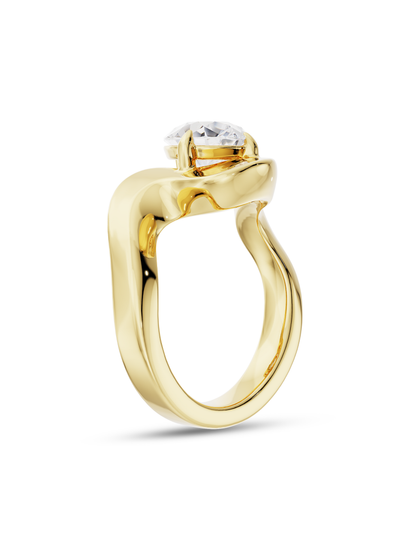 Lucette- Pear Unique Style Lab Grown Diamond Engagement Ring